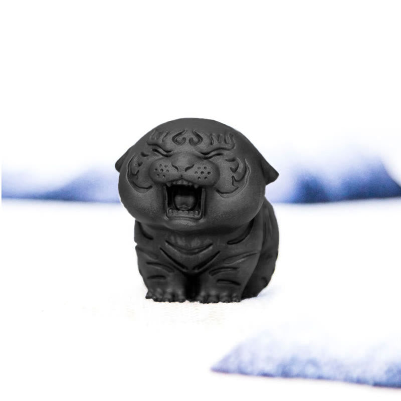 Buddha Stones Mini Cute Tiger Iron Powder Rust Cast Resin Statue Home Decoration - image 27