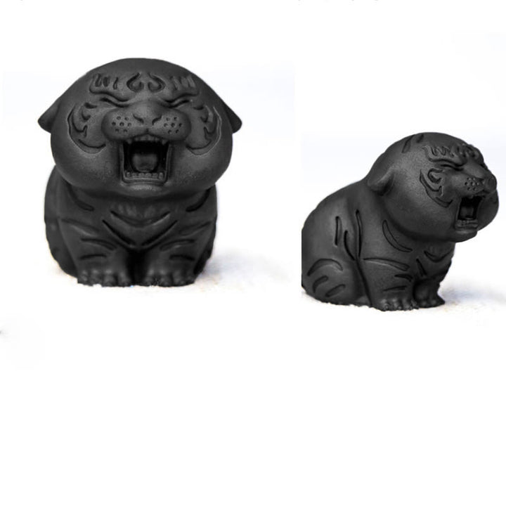 Buddha Stones Mini Cute Tiger Iron Powder Rust Cast Resin Statue Home Decoration - image 30