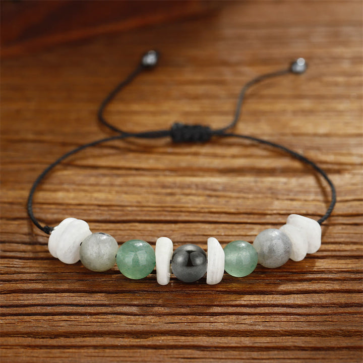 Buddha Stones Menopause Labradorite Green Aventurine White Moonstone Healing Bracelet - image 7