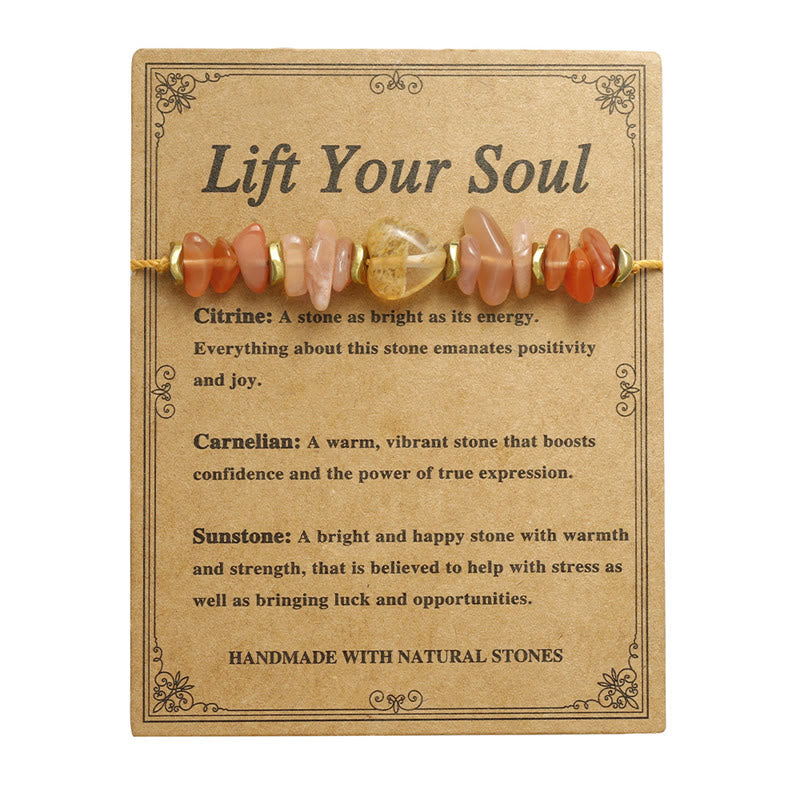 Buddha Stones Lift Your Soul Citrine Carnelian Sun Stone Happiness Bracelet - image 5