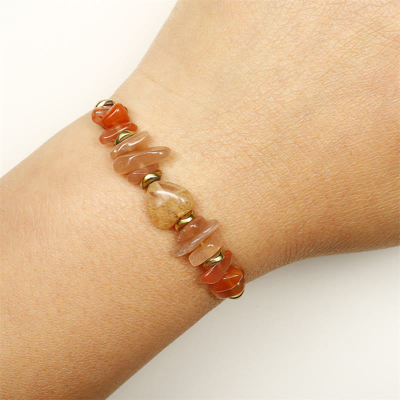 Buddha Stones Lift Your Soul Citrine Carnelian Sun Stone Happiness Bracelet - image 4