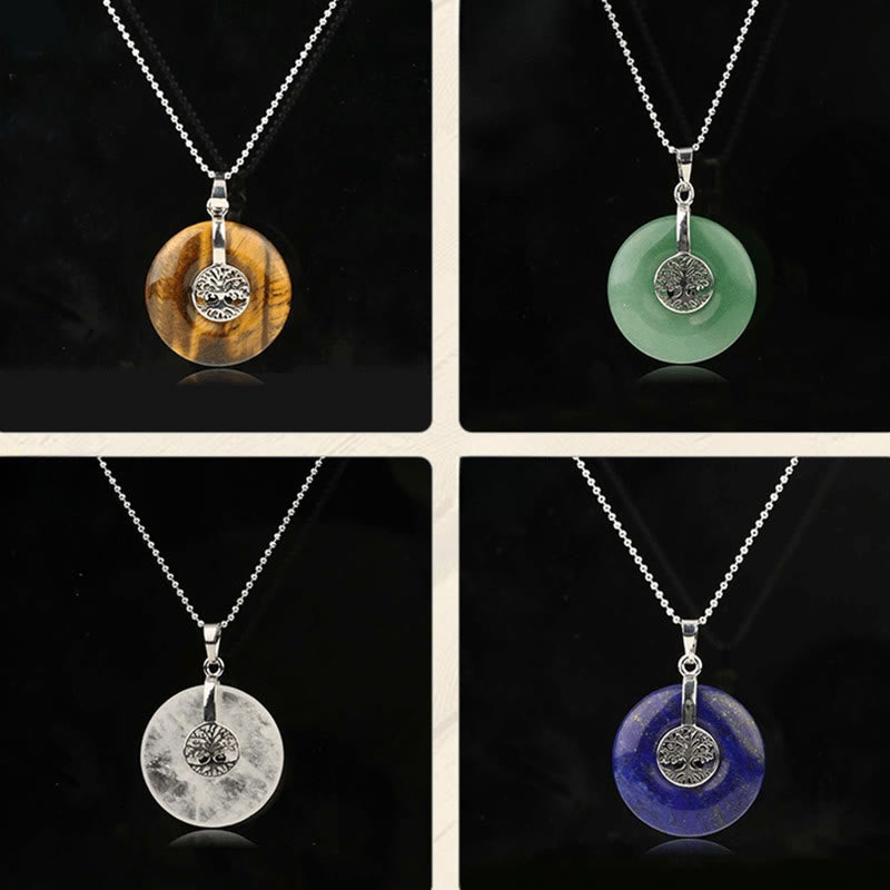 Buddha Stones Various Crystal Rose Quartz Green Aventurine Amethyst The Tree of Life Kindness Necklace Pendant - image 22