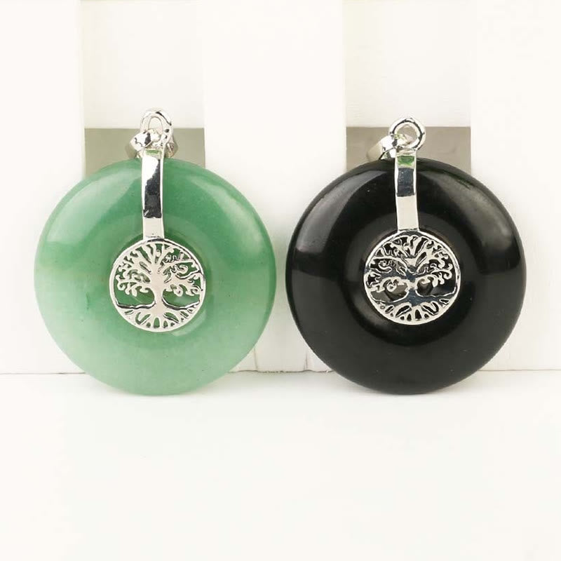 Buddha Stones Various Crystal Rose Quartz Green Aventurine Amethyst The Tree of Life Kindness Necklace Pendant - image 23