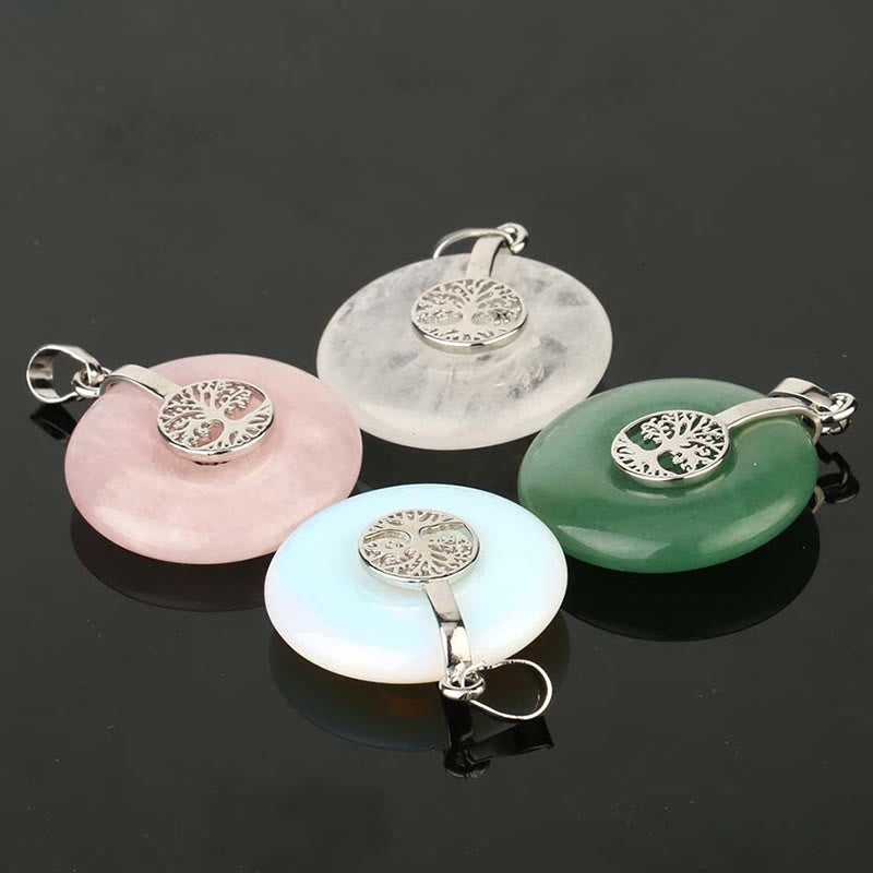 Buddha Stones Various Crystal Rose Quartz Green Aventurine Amethyst The Tree of Life Kindness Necklace Pendant - image 21