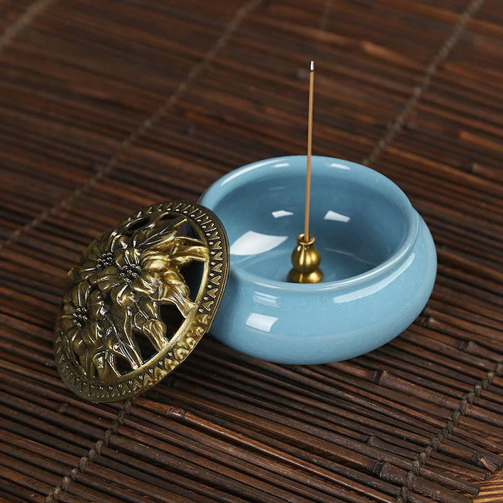 Buddha Stones Colorful Ceramic Incense Burner - image 7