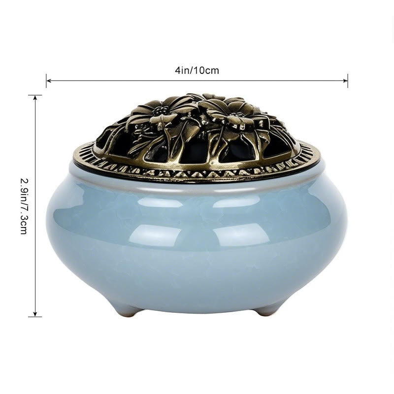 Buddha Stones Colorful Ceramic Incense Burner - image 4