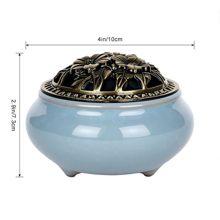 Buddha Stones Colorful Ceramic Incense Burner - image 4
