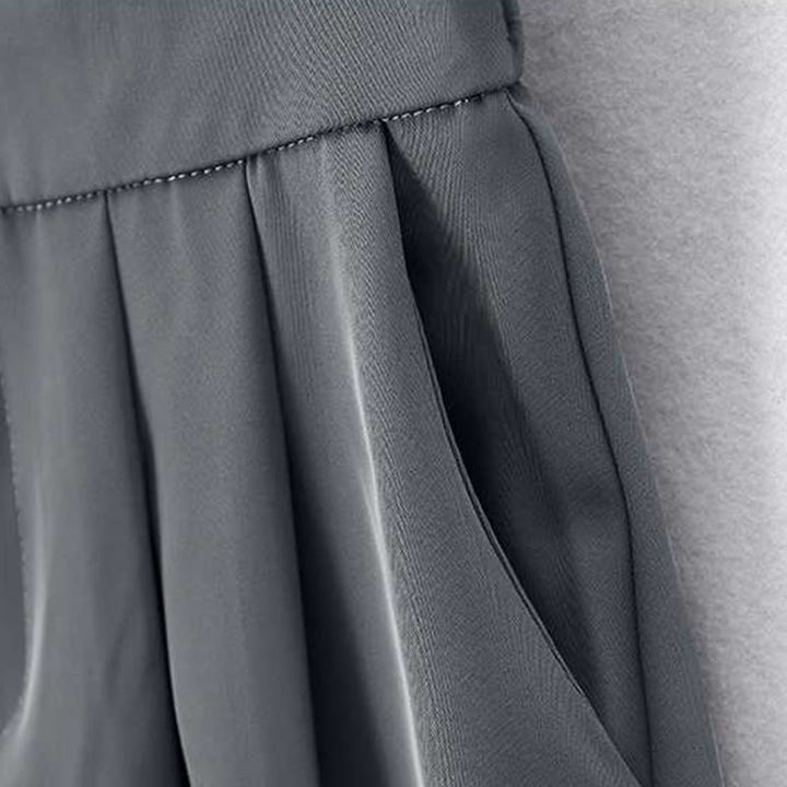 Buddha Stones Summer Casual Zipper Button Loose Plain Cotton Linen Women's Shorts With Pockets - image 4