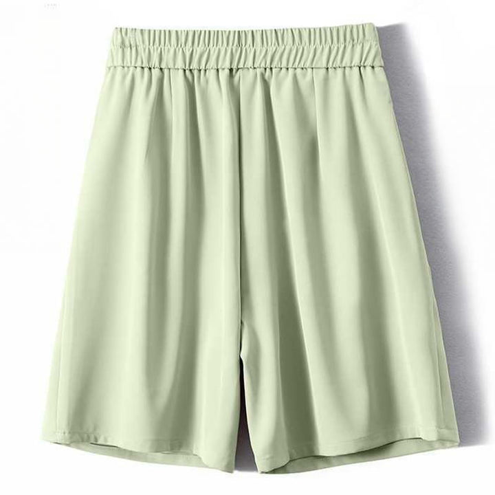 Buddha Stones Summer Casual Zipper Button Loose Plain Cotton Linen Women's Shorts With Pockets - image 6