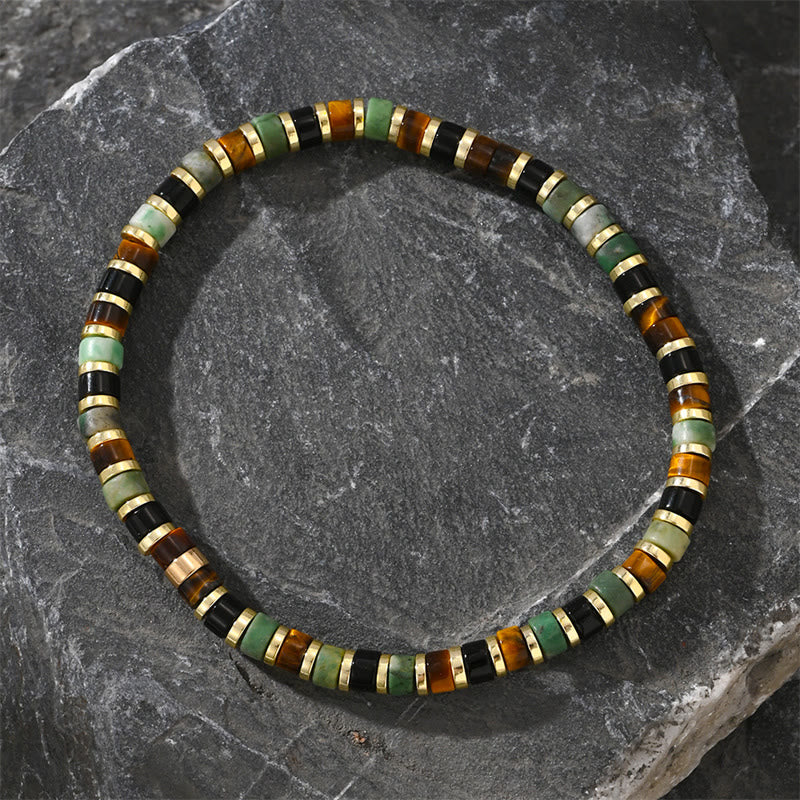 Buddha Stones Natural Hematite Tiger Eye Stones Support Bracelet - image 1