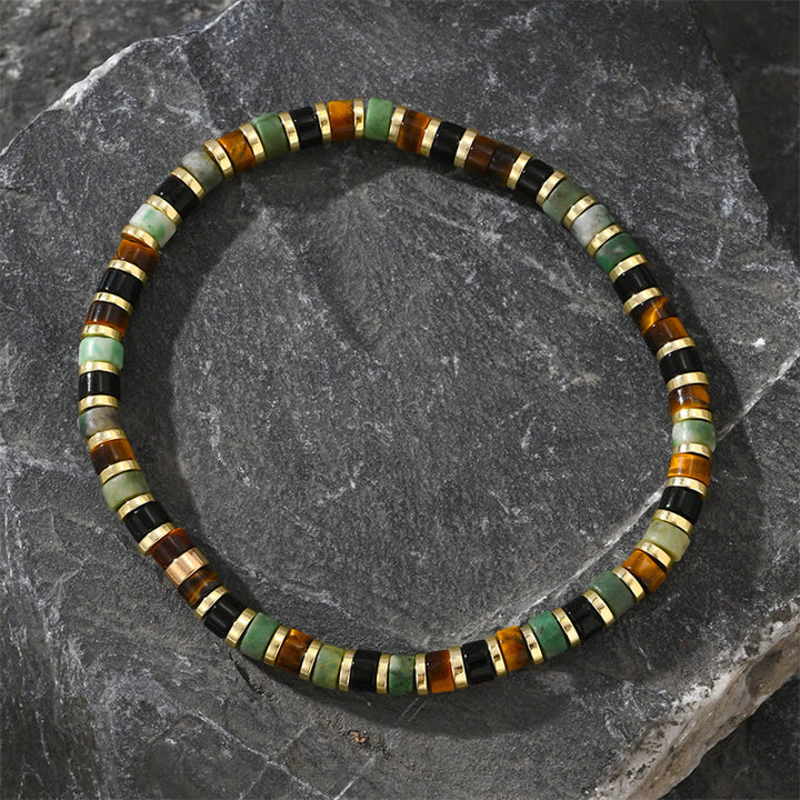 Buddha Stones Natural Hematite Tiger Eye Stones Support Bracelet - image 1
