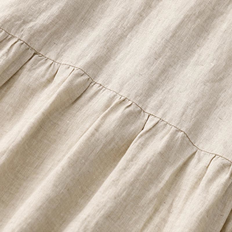 Buddha Stones Casual Short Sleeve Bowknot Tie Straps Women's Midi Dress With Pockets - image 17