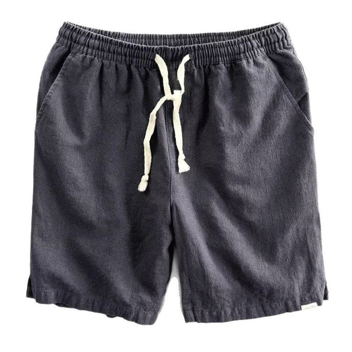 Buddha Stones Drawstring Elastic Waist Cotton Men's Shorts With Pockets - image 8