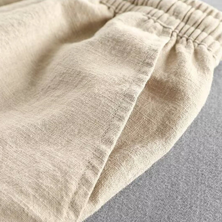 Buddha Stones Drawstring Elastic Waist Cotton Men's Shorts With Pockets - image 17