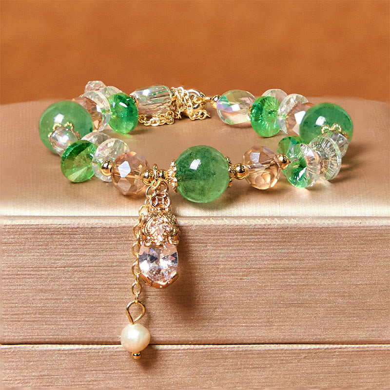 Buddha Stones Natural Citrine Green Strawberry Quartz PiXiu Prosperity Bracelet - Green Strawberry Quartz(Wrist Circumference: 15-17cm) - image 7