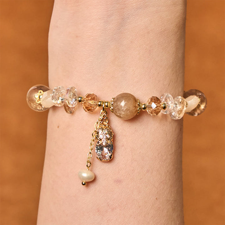 Buddha Stones Natural Citrine Green Strawberry Quartz PiXiu Prosperity Bracelet - image 2