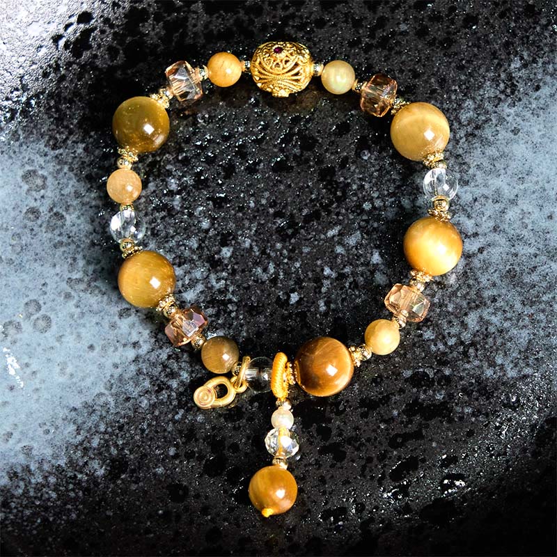 Buddha Stones Natural Tiger Eye Beads Weight Strength Bracelet - image 1