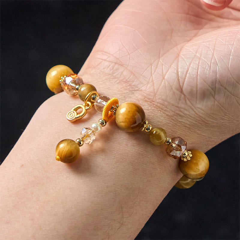 Buddha Stones Natural Tiger Eye Beads Weight Strength Bracelet - image 3