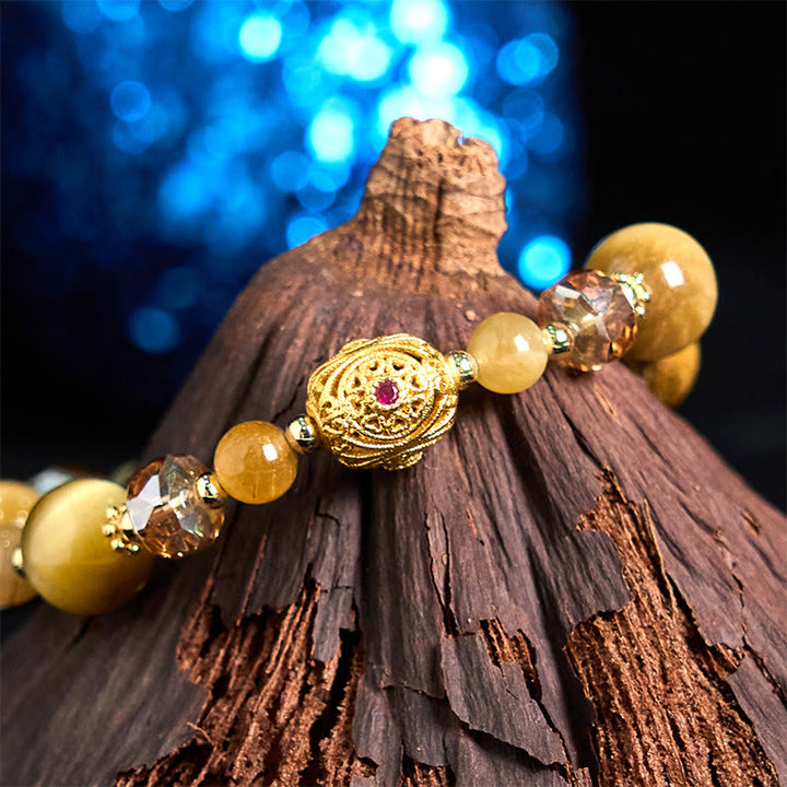 Buddha Stones Natural Tiger Eye Beads Weight Strength Bracelet - image 4