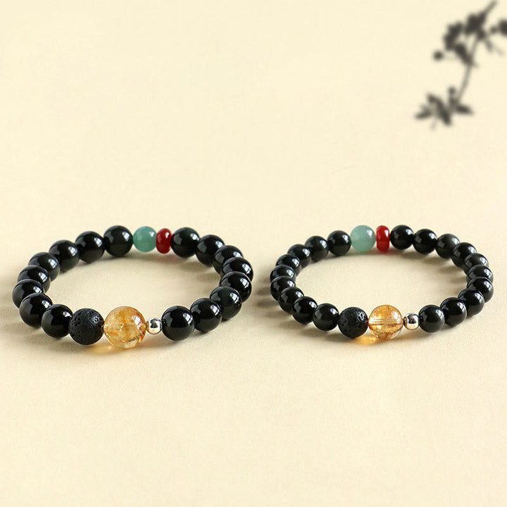Buddha Stones Natural Black Obsidian Beads Strength Fulfillment Bracelet - image 8