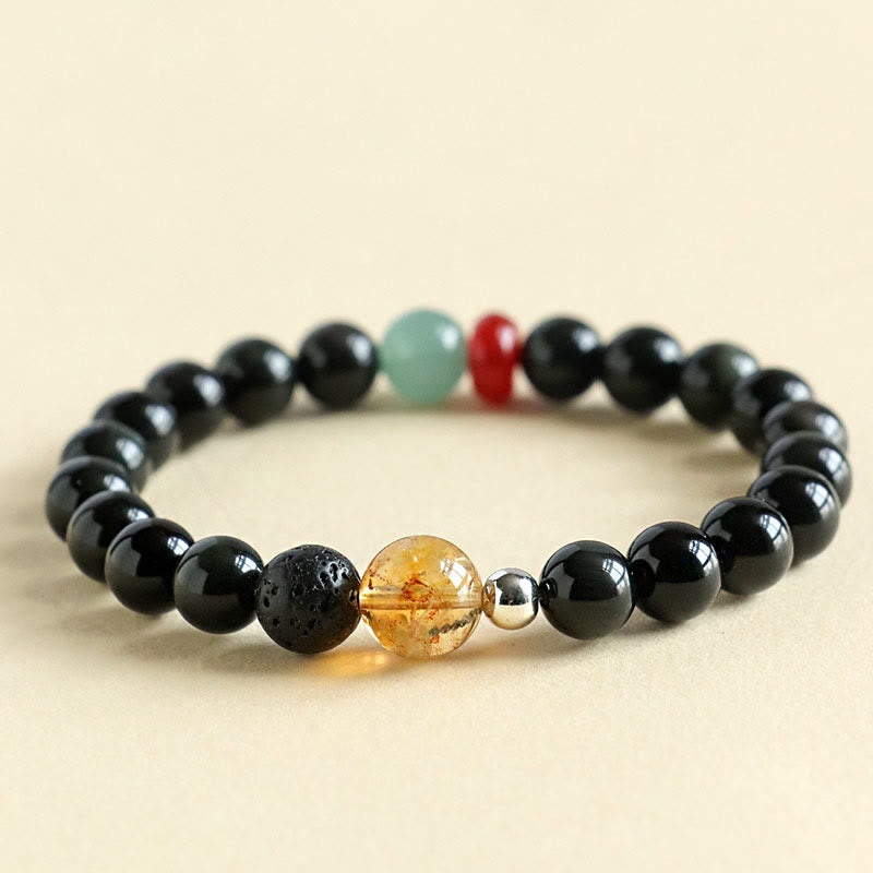Buddha Stones Natural Black Obsidian Beads Strength Fulfillment Bracelet - image 7