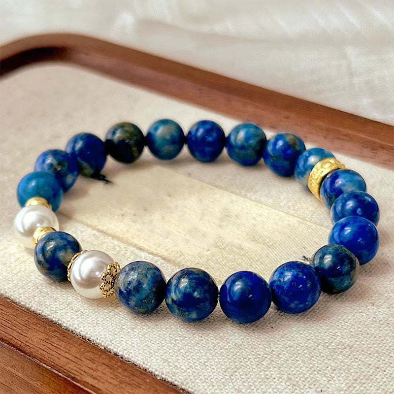 Buddha Stones Lazurite Beads Serenity Balance Bracelet - Lazurite(Wrist Circumference: 14-16cm) - image 0