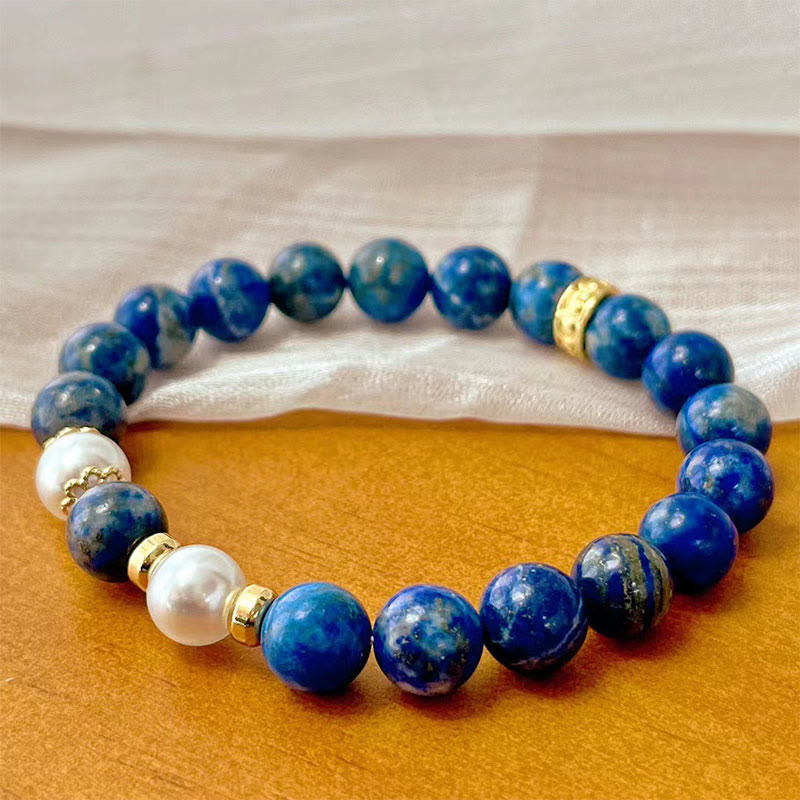 Buddha Stones Lazurite Lapis Lazuli Beads Serenity Balance Bracelet - image 2