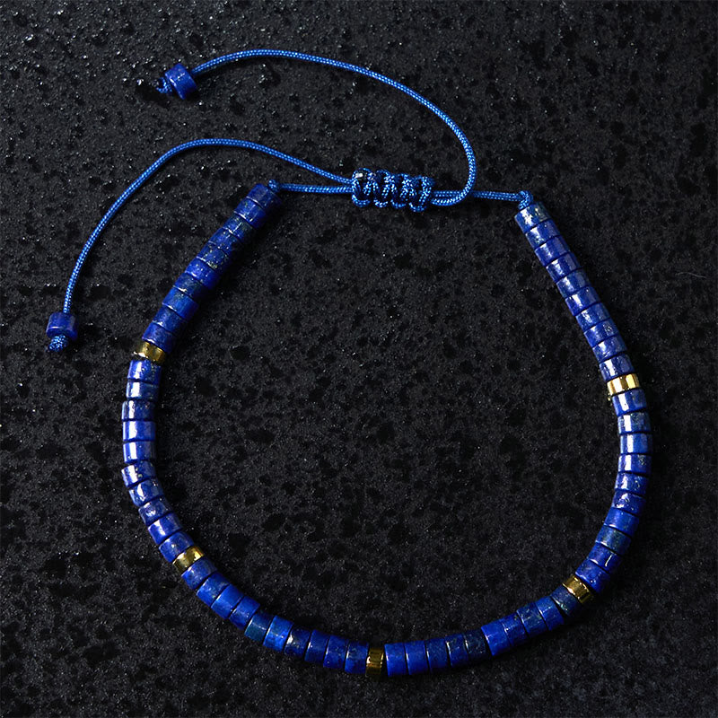 Buddha Stones Natural Lazurite Lapis Lazuli Spacer Bead Positive Balance Bracelet - image 7