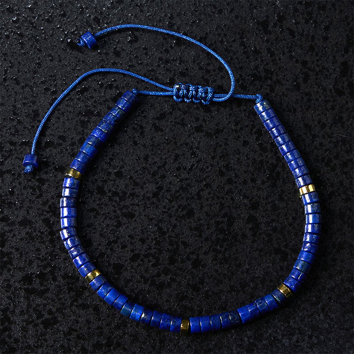 Buddha Stones Natural Lazurite Lapis Lazuli Spacer Bead Positive Balance Bracelet - image 7