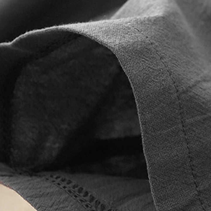 Buddha Stones Daily Plain Elastic Waistband Cotton Linen Women's Pants With Pockets - image 5
