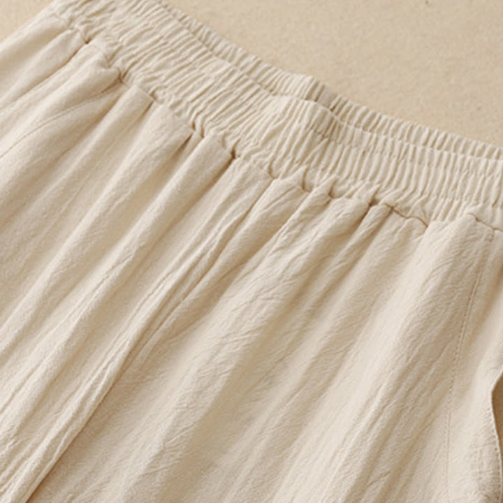 Buddha Stones Daily Plain Elastic Waistband Women's Pants With Pockets - image 10