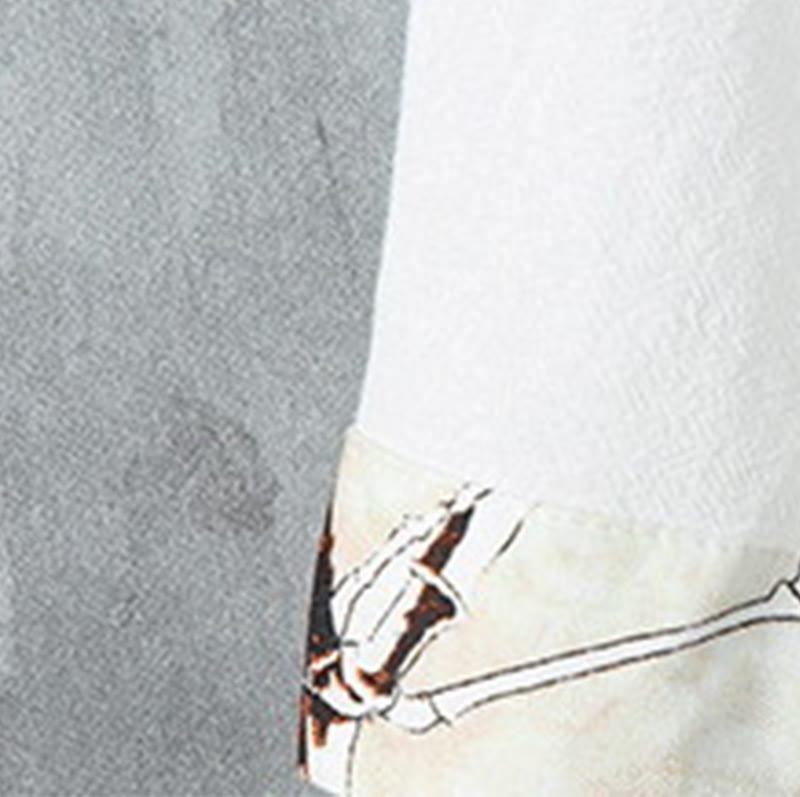 Buddha Stones Summer Frog-button Patchwork Half Sleeve Design Cotton Linen Men's Shirt Jacket - image 8