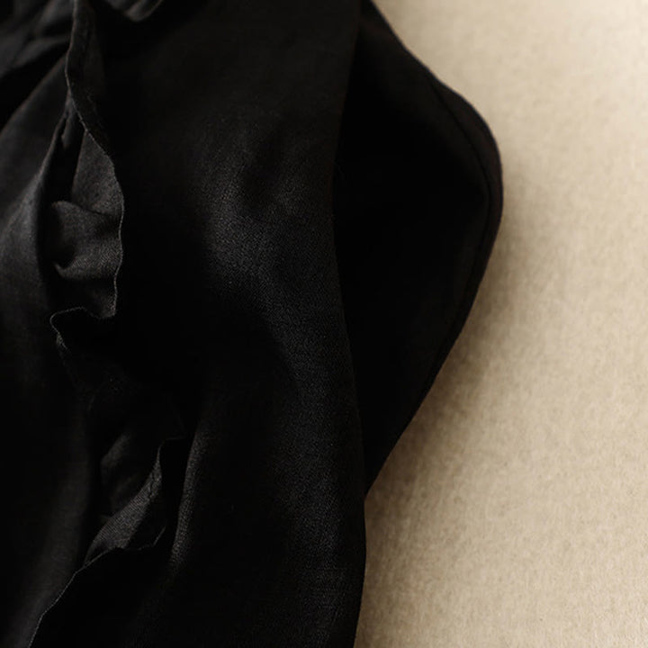 Buddha Stones Summer Plain Ruffle Design Women's Cotton Skirt - image 11