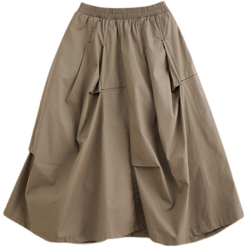 Buddha Stones Summer Casual Irregular Design Women's Cotton Skirt With Pockets - image 10