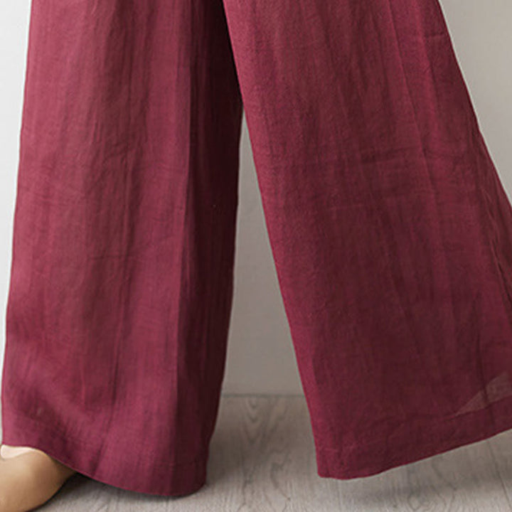 Buddha Stones 2Pcs Three Quarter Sleeve Shirt Top Pants Meditation Zen Tai Chi Cotton Linen Clothing Women's Set - image 17