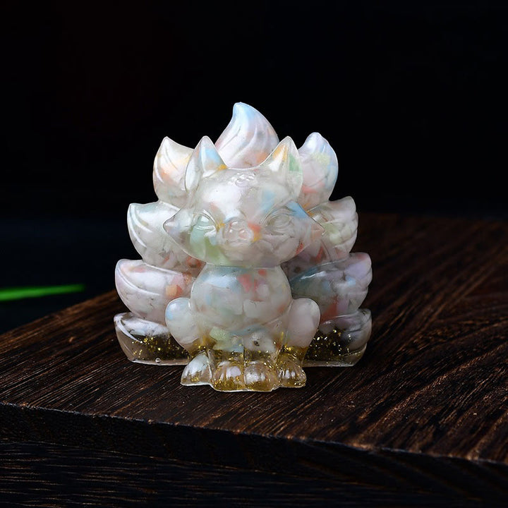 Buddha Stones Natural Various Crystal Strawberry Quartz Amethyst Nine Tailed Fox Protection Home Decoration - Pink Morganite 5.5*4.5*5.5cm - image 52