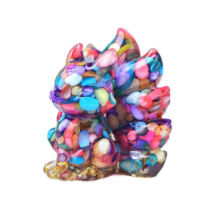 Buddha Stones Natural Various Crystal Strawberry Quartz Amethyst Nine Tailed Fox Protection Home Decoration - image 4