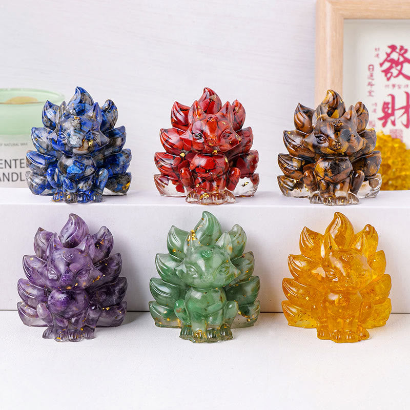 Buddha Stones Small Various Stone Strawberry Quartz Amethyst Green Aventurine Nine Tailed Fox Healing Home Decoration - image 29