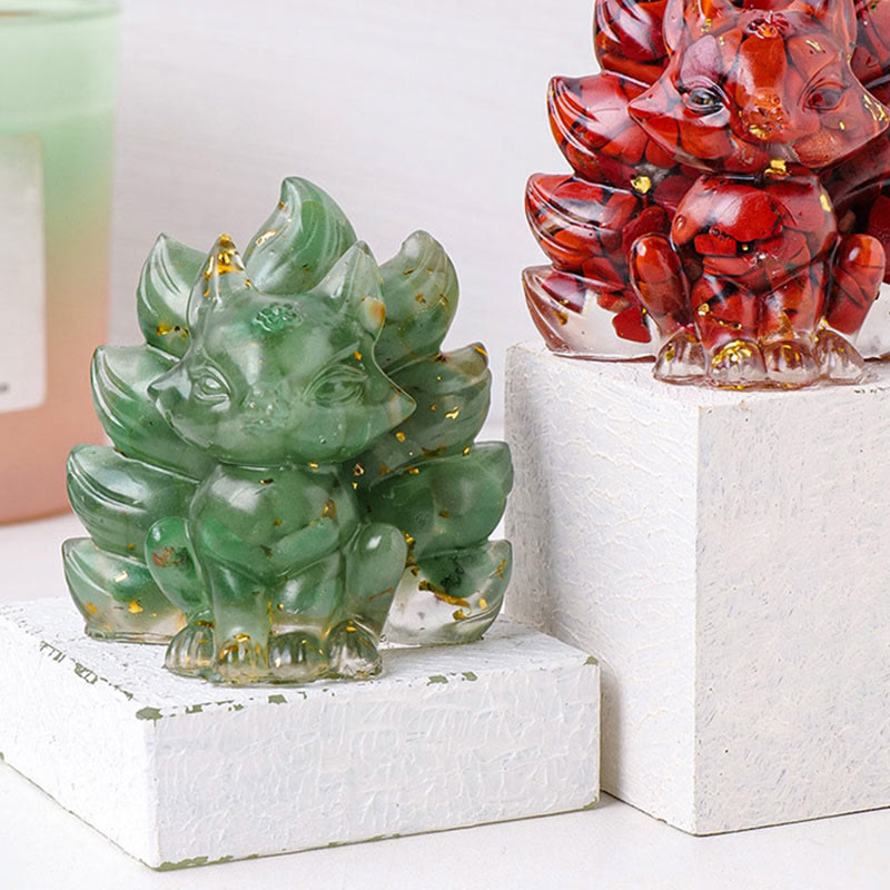 Buddha Stones Small Various Stone Strawberry Quartz Amethyst Green Aventurine Nine Tailed Fox Healing Home Decoration - image 10