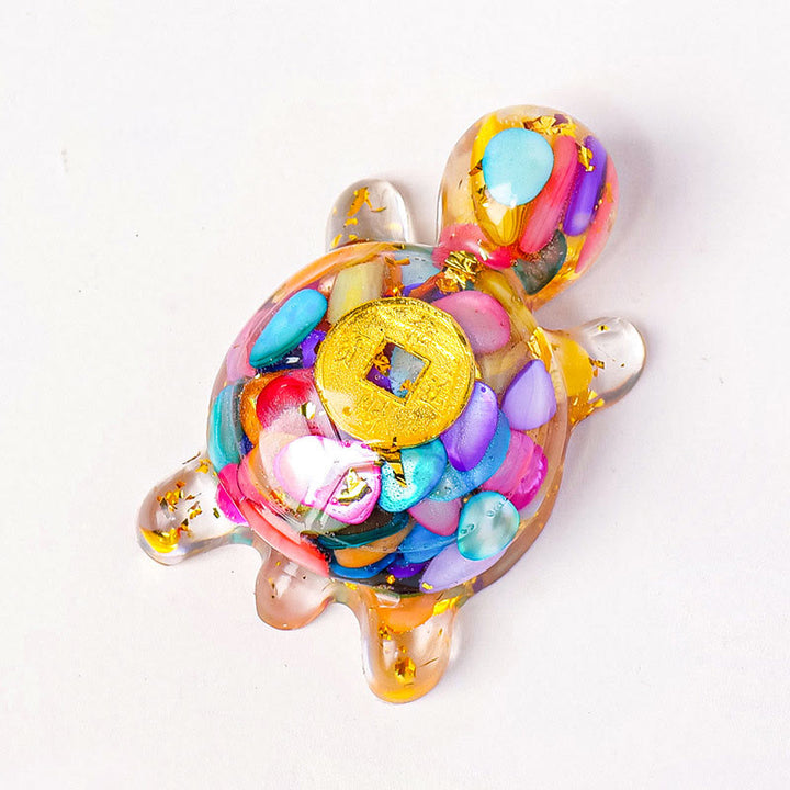 Buddha Stones Small Various Crystal Green Aventurine Amethyst Turtle Copper Coins Luck Home Decoration - Colorful Shell 5*3cm - image 17