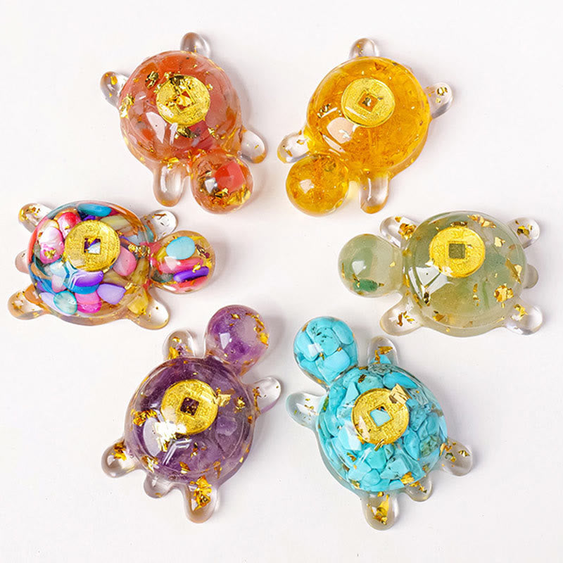 Buddha Stones Small Various Crystal Green Aventurine Amethyst Turtle Copper Coins Luck Home Decoration - image 26