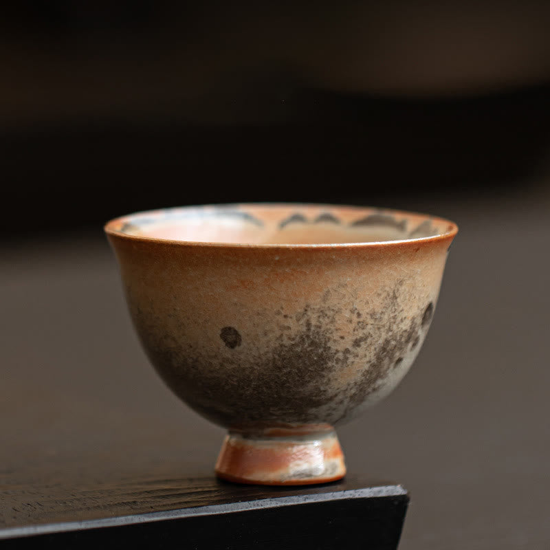 Buddha Stones Small Cute Cat Teacup Kung Fu Tea Cup 60ml - Ordinary Cup 6.5cm*4.7cm*60ml - image 1