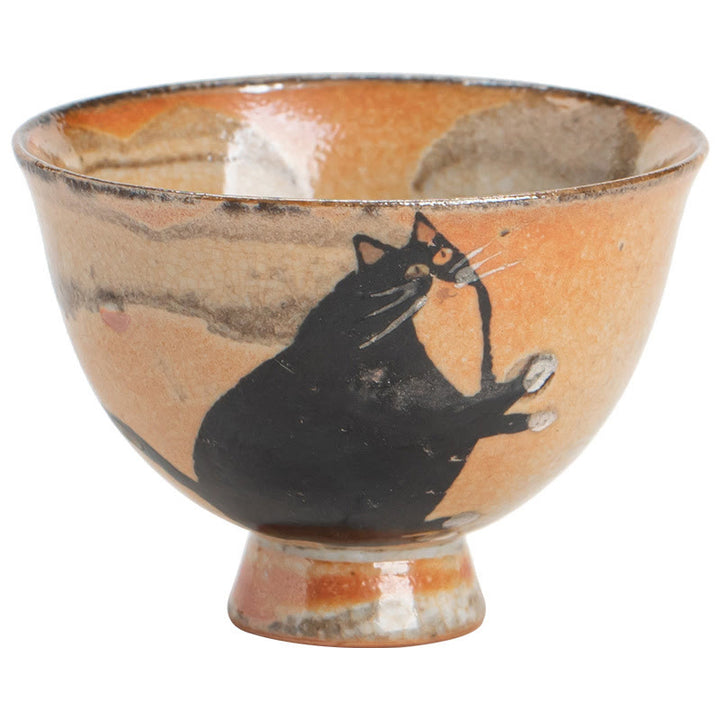 Buddha Stones Small Cute Cat Teacup Kung Fu Tea Cup 60ml - image 3