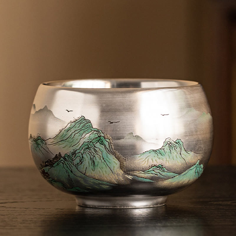 Buddha Stones Fish Lotus Seaweed Valley Mountains Pine Tree Dragon Teacup Kung Fu Tea Cup With Gift Box - image 32