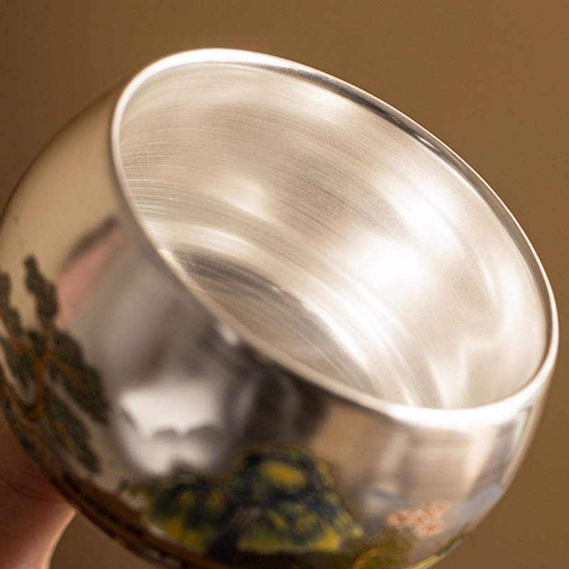 Buddha Stones Fish Lotus Seaweed Valley Mountains Pine Tree Dragon Teacup Kung Fu Tea Cup With Gift Box - image 22