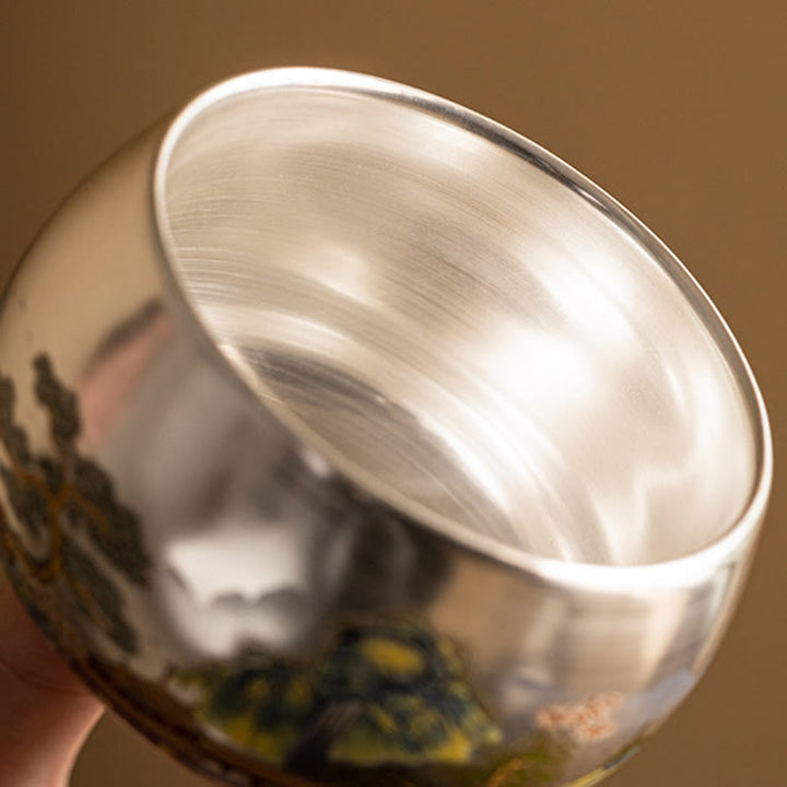 Buddha Stones Fish Lotus Seaweed Valley Mountains Pine Tree Dragon Teacup Kung Fu Tea Cup With Gift Box - image 22