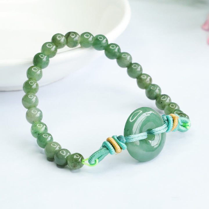 Buddha Stones Jade Beads Peace Buckle Prosperity Bracelet - image 8