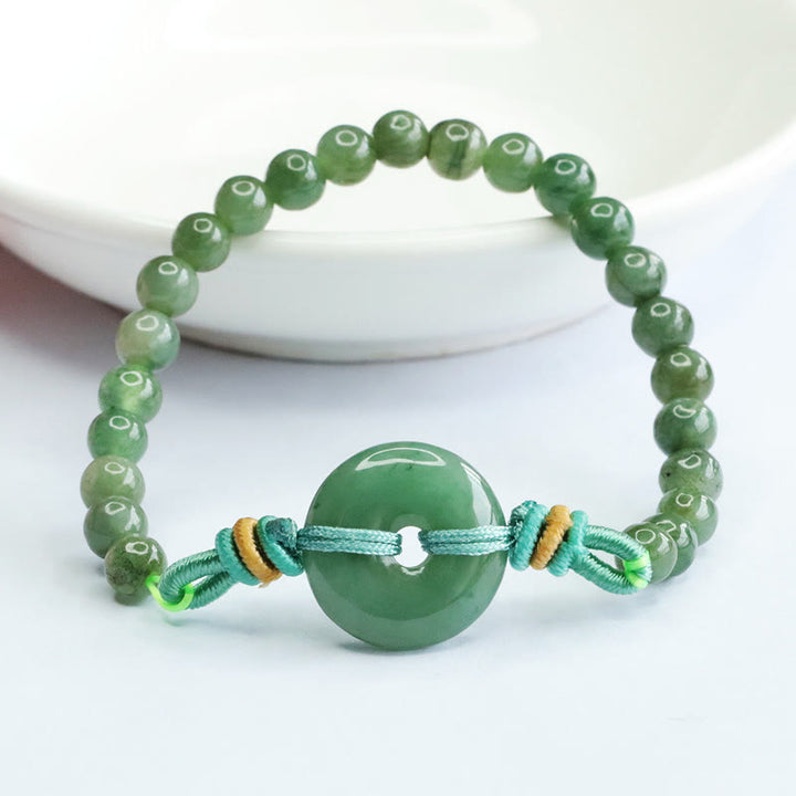 Buddha Stones Jade Beads Peace Buckle Prosperity Bracelet - image 7