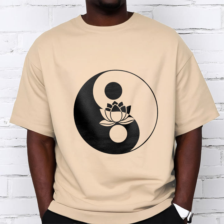 Buddha Stones Yin Yang Lotus Flower Tee T-shirt - image 9