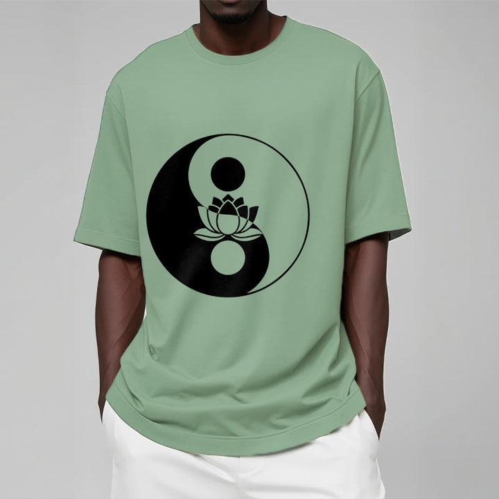 Buddha Stones Yin Yang Lotus Flower Tee T-shirt - image 15